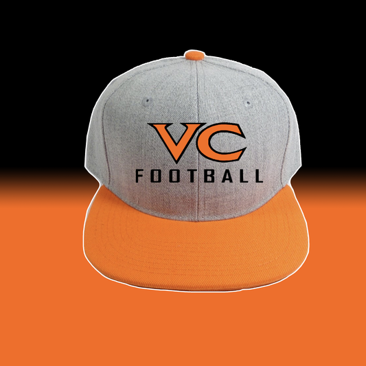 VC Football Snapback - Grey w/ Orange Bill