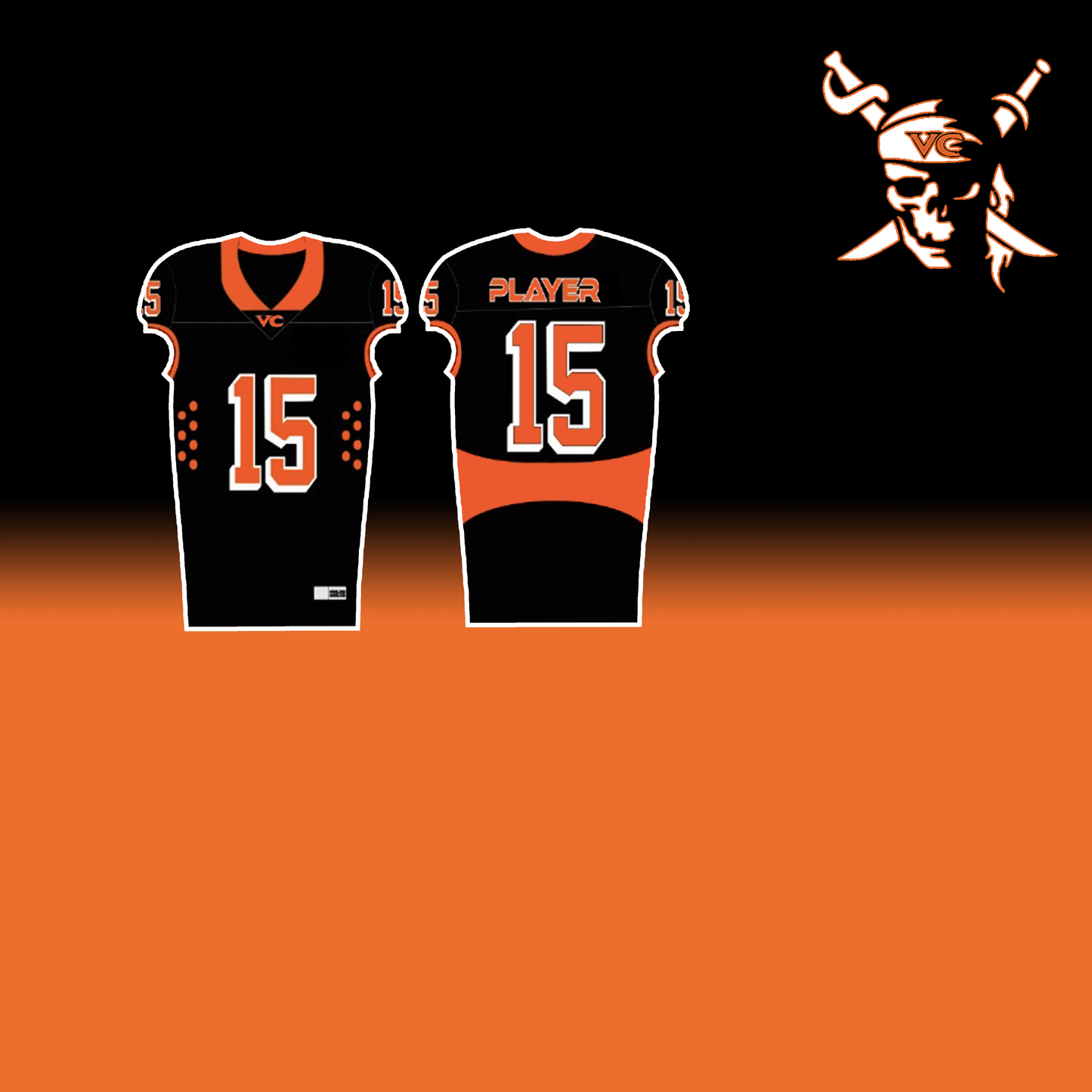 VC Football Jersey - Black CUSTOM